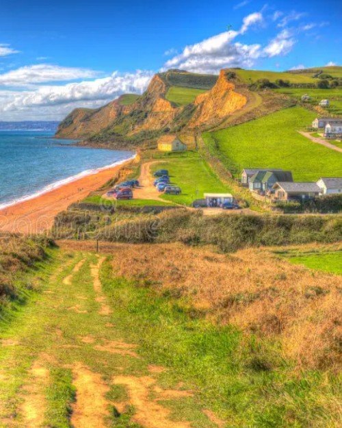Runners on the Jurassic Trail 16K and 10K course in Dorset